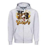 Heather Grey 23 senıor wıth champagne Zipper Hoodie - AdoDesignShop