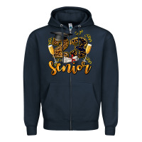 Navy 23 senıor wıth champagne Zipper Hoodie - AdoDesignShop