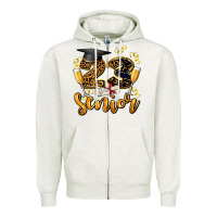 Oatmeal Heather 23 senıor wıth champagne Zipper Hoodie - AdoDesignShop