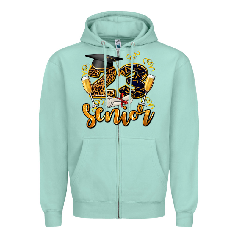 23 Senıor Wıth Champagne Zipper Hoodie by AdoDesignShop | Teevron