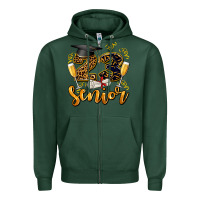 Sports Green 23 senıor wıth champagne Zipper Hoodie - AdoDesignShop