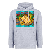 Heather Grey western chicks coop animals sunflowers cactus serape leopard turquoise Heavyweight Hoodie - Artiststas