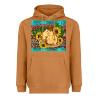 Meerkat western chicks coop animals sunflowers cactus serape leopard turquoise Heavyweight Hoodie - Artiststas