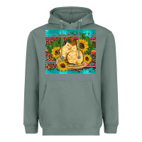 Sage western chicks coop animals sunflowers cactus serape leopard turquoise Heavyweight Hoodie - Artiststas