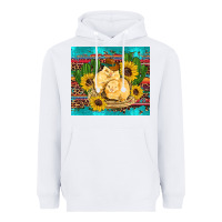 White western chicks coop animals sunflowers cactus serape leopard turquoise Heavyweight Hoodie - Artiststas