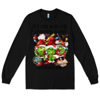 Black it's fine we're fine everythıng is fine! Long Sleeve Tee - FaDigitalArtStudio