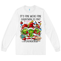 White it's fine we're fine everythıng is fine! Long Sleeve Tee - FaDigitalArtStudio