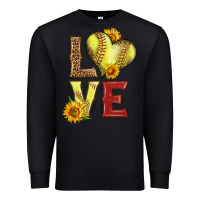 Black western love softball Premium Sweatshirt - LillyAllenDesigns