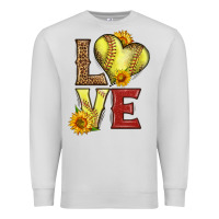 Dove Grey western love softball Premium Sweatshirt - LillyAllenDesigns