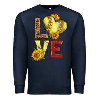 Navy western love softball Premium Sweatshirt - LillyAllenDesigns