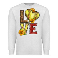 Oatmeal Heather western love softball Premium Sweatshirt - LillyAllenDesigns