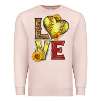 Pale Pink western love softball Premium Sweatshirt - LillyAllenDesigns