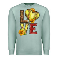 Seafoam western love softball Premium Sweatshirt - LillyAllenDesigns