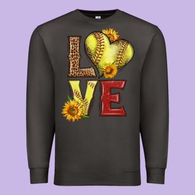 Western Love Softball Premium Sweatshirt Designed By Lillyallendesigns