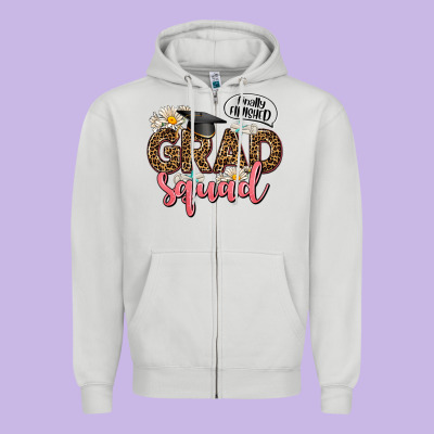 Grad Squad Zipper Hoodie Designed By Adodesignshop