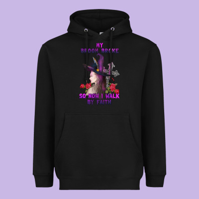 My Broom Broke Heavyweight Hoodie Designed By Adodesignshop