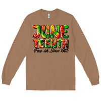 Toasted Coconut juneteenth free ish since 1865 Long Sleeve Tee - HRA Design Shop
