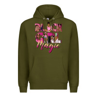 Army Green black girl magic Premium Hoodie - NancyCooperArtShop