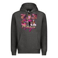Charcoal Heather black girl magic Premium Hoodie - NancyCooperArtShop