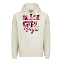 Oatmeal Heather black girl magic Premium Hoodie - NancyCooperArtShop