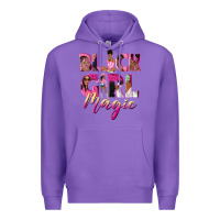 Purple black girl magic Premium Hoodie - NancyCooperArtShop