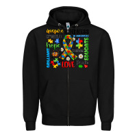 Black autism awareness Zipper Hoodie - JahusDesignShop