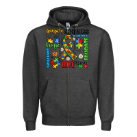 Charcoal Heather autism awareness Zipper Hoodie - JahusDesignShop
