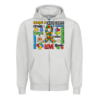 Dove Grey autism awareness Zipper Hoodie - JahusDesignShop