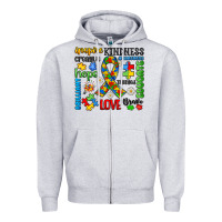 Heather Grey autism awareness Zipper Hoodie - JahusDesignShop