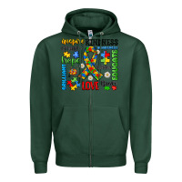 Sports Green autism awareness Zipper Hoodie - JahusDesignShop