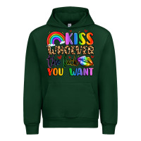 Forest Green kiss whoever the fuck you want Urban Hoodie - LillyAllenDesigns