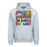 Heather Grey kiss whoever the fuck you want Urban Hoodie - LillyAllenDesigns