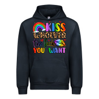 Navy kiss whoever the fuck you want Urban Hoodie - LillyAllenDesigns