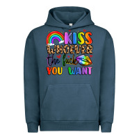 Pigment Midnight Navy kiss whoever the fuck you want Urban Hoodie - LillyAllenDesigns