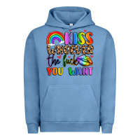 Pigment Pebble Blue kiss whoever the fuck you want Urban Hoodie - LillyAllenDesigns