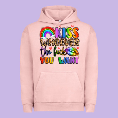 Kiss Whoever The Fuck You Want Urban Hoodie Designed By Lillyallendesigns