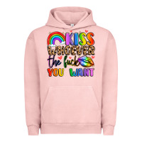 Pigment Salmon kiss whoever the fuck you want Urban Hoodie - LillyAllenDesigns