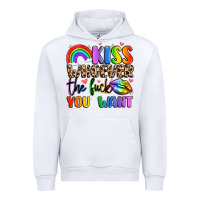 White kiss whoever the fuck you want Urban Hoodie - LillyAllenDesigns