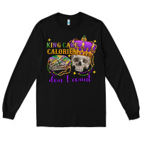 Black king cake calories don't count skull Long Sleeve Tee - FaDigitalArtStudio