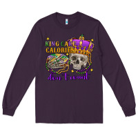 Plum king cake calories don't count skull Long Sleeve Tee - FaDigitalArtStudio