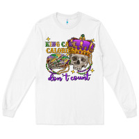 White king cake calories don't count skull Long Sleeve Tee - FaDigitalArtStudio