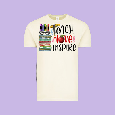 Teach Love Inspire Vintage Tee Designed By Barkaloodesign