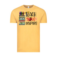 Vintage Mustard teach love inspire Vintage Tee - BarkalooDesign