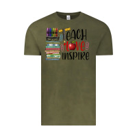 Vintage Olive teach love inspire Vintage Tee - BarkalooDesign
