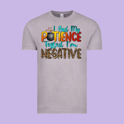 I Had My Patience Tested I'm Negative Vintage Tee Designed By Zillion Design Studio