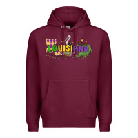 Burgundy louisiana mardi gras Premium Hoodie - MaliasSmallBusiness