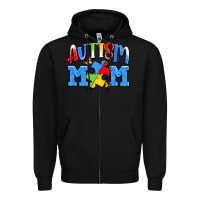 Black autism mom Zipper Hoodie - JahusDesignShop