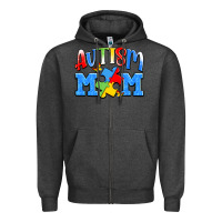 Charcoal Heather autism mom Zipper Hoodie - JahusDesignShop
