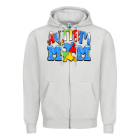 Dove Grey autism mom Zipper Hoodie - JahusDesignShop