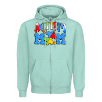 Seafoam autism mom Zipper Hoodie - JahusDesignShop